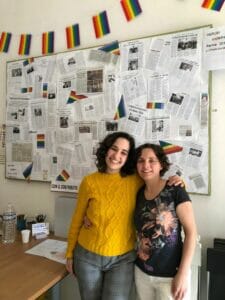 Eleonora Meloni with Séverine De Bruyn.